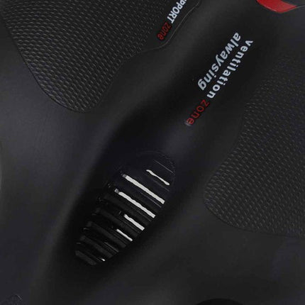 Fietszadel Extra Comfort - Schokdempend Foam met Dubbele Veren - Met Reflectorstrip en Ventilatie Opening - Universele 7 mm Rails - Voor Stadsfiets en Hybride Fiets - Zwart - Seprio