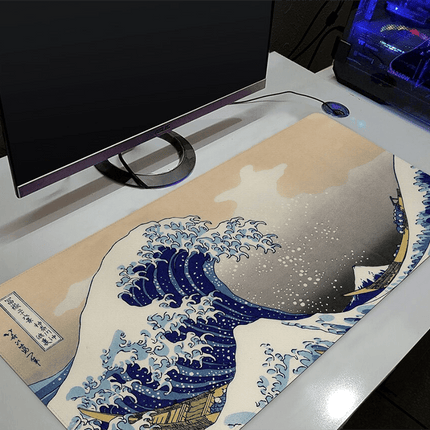Gaming Muismat - Big Wave - 90x40cm - Extra Brede Muismat - XXL Mousepad voor Gamers - Seprio