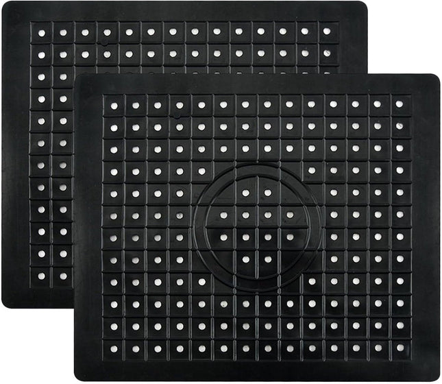 Gootsteenmat rechthoekig zwart – 31×26 cm – 2 stuks - Seprio