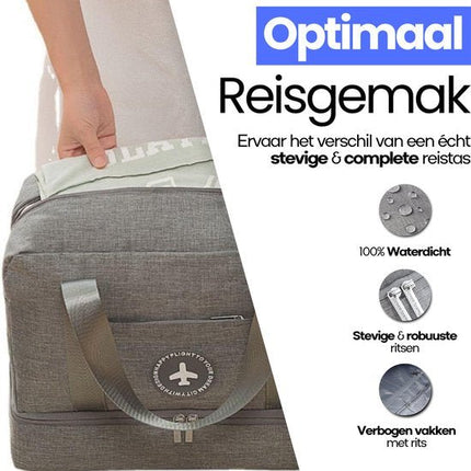 Handbagage - Reistas - Geschikt voor Transavia, TUI, Vueling & WizzAir - 40x30x20 cm - Maximale Formaat Underseater - Grijs - Seprio