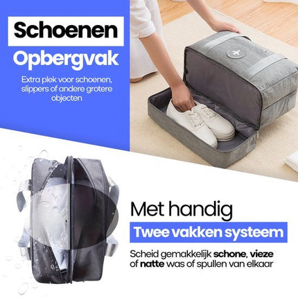 Handbagage - Reistas - Geschikt voor Transavia, TUI, Vueling & WizzAir - 40x30x20 cm - Maximale Formaat Underseater - Grijs - Seprio