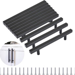 Handgreep - Zwart - Set van 10 - Metaal - RVS - 128 mm Hartafstand - Handvat voor Kast, Keukenkast, Lade en Meubels - Seprio