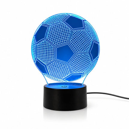Hauskraft 3D voetbal LED-lamp – 16 kleuren – zwart - Seprio