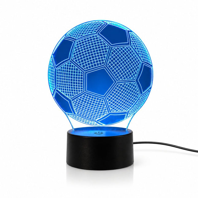 Hauskraft 3D voetbal LED-lamp – 16 kleuren – zwart - Seprio