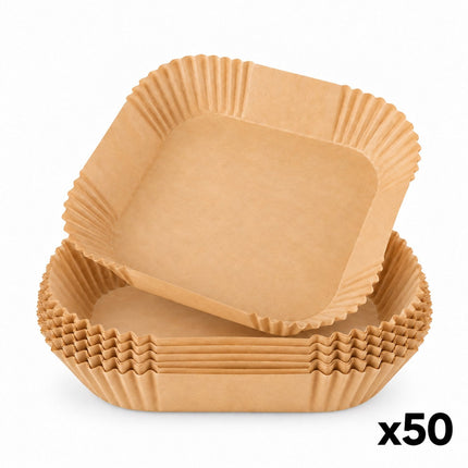 Hauskraft airfryer bakpapier bakjes – 24×24×5 cm - Seprio