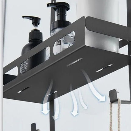 Hauskraft - Doucherek Hangend - Doucherekje Zonder Boren - Zwart - Twee - Laags - Seprio