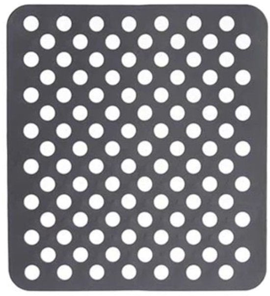Hauskraft - Gootsteenmat - Rechthoekig - Spoelbakmat - Spoelbakmat - Spoelbak Beschermer - 31x26 cm - Grijs - Seprio