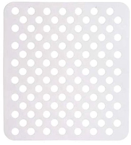 Hauskraft - Gootsteenmat - Rechthoekig - Spoelbakmat - Spoelbakmat - Spoelbak Beschermer - 31x26 cm - Wit - Seprio