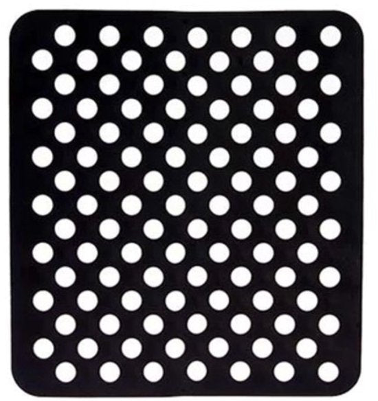 Hauskraft - Gootsteenmat - Rechthoekig - Spoelbakmat - Spoelbakmat - Spoelbak Beschermer - 31x28 cm - Zwart - Seprio