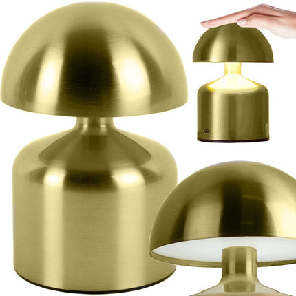 Hauskraft retro tafellamp oplaadbaar – goud - Seprio