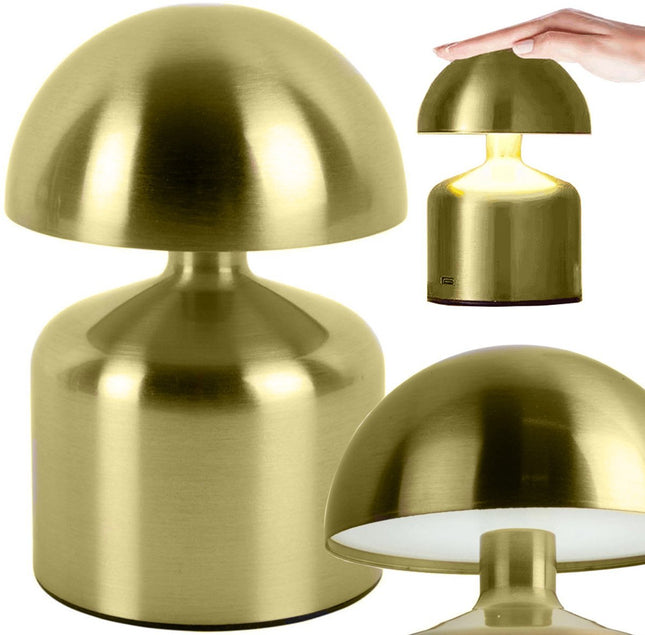Hauskraft retro tafellamp oplaadbaar – goud - Seprio