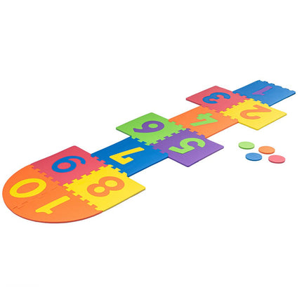 Hinkelbaan Foam - Hinkelpad Hinkelmat - Puzzel Leren Tellen - Sport & Spel - Beweegspelletje - Behendigheid - Puzzelstukken met Cijfers - Voor Buiten en Binnen - Seprio