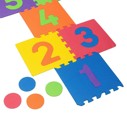 Hinkelbaan Foam - Hinkelpad Hinkelmat - Puzzel Leren Tellen - Sport & Spel - Beweegspelletje - Behendigheid - Puzzelstukken met Cijfers - Voor Buiten en Binnen - Seprio
