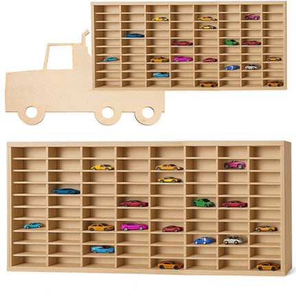 Houten Speelgoedauto Plank - Perfect voor het Organiseren van Speelgoedauto's - Vrachtwagen Vorm - Seprio