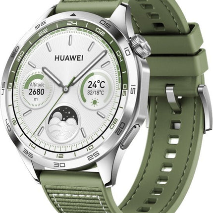 HUAWEI WATCH GT 4 - 46MM - Groen Composiet Horlogeband - Verbeterd 24/7 gezondheidsbeheer - Tot 2 weken batterijduur - Compatibel met iOS & Android - Seprio
