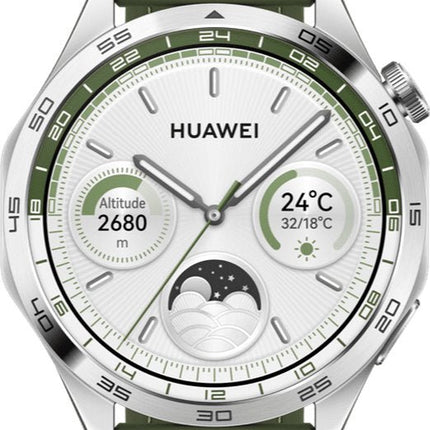 HUAWEI WATCH GT 4 - 46MM - Groen Composiet Horlogeband - Verbeterd 24/7 gezondheidsbeheer - Tot 2 weken batterijduur - Compatibel met iOS & Android - Seprio