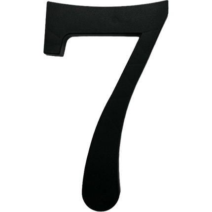 Huisnummer - 7 - XL - 17,5 cm - Kunststof - Mat Zwart - Weerbestendig - Seprio