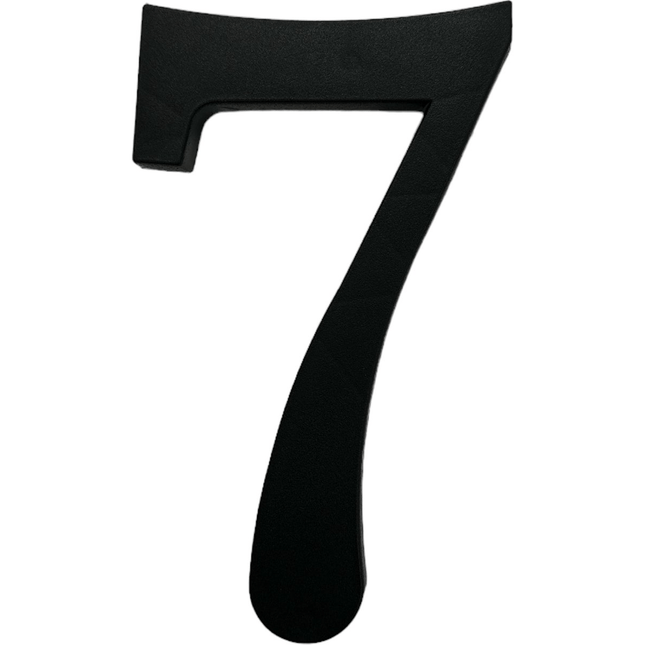 Huisnummer - 7 - XL - 17,5 cm - Kunststof - Mat Zwart - Weerbestendig - Seprio