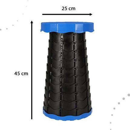 Ikonka Opvouwbare Campingkruk 200 kg – Verstelbare Viskruk – Lichtgewicht Krukje – Draagbare Klapstoel – Blauw - Seprio