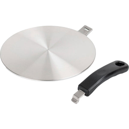 Inductie Adapterplaat RVS 24 CM - Inductie Adapter Inductieplaat - Afneembaar Handvat - Seprio