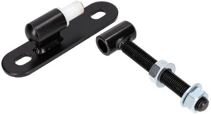 Inschroefbare Poortscharnier M16x100 - Verstelbaar Poort - en Deurscharnier - Ø30 mm Rol met Teflon Lager - Onderhoudsvrij en Geruisloos - Zwart Poedergecoat Staal - LUX Gate Hinge voor Poorten en Deuren - Seprio