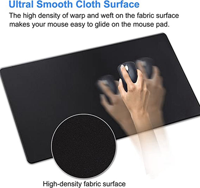 Izoxis Super Grote Muismat - Zwart - 90x45cm - Extra Brede Gaming Muismat - Antislip Mousepad - XXL - Geschikt voor Bureau en Desktop - Seprio