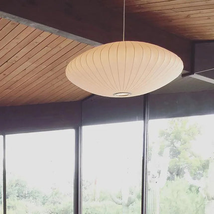 Kadirelli - Hanglamp – Plafonniere Plafondlamp – Scandinavisch – Japandi Hang Lamp – Wabi Sabi – Wit – Slaapkamer Lamp – Hanglamp Eetkamer – Stof - Seprio