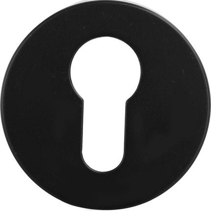 KAIA - Cilinderrozet - Zwart - Set - Sleutelplaat - Sleutelgat - Afdekplaat - Aluminium - Rond - Seprio