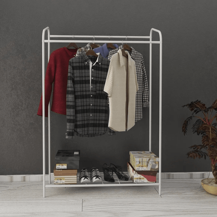 KAIA Design Kledingrek Double - 140x104x40 CM - Wit - Seprio