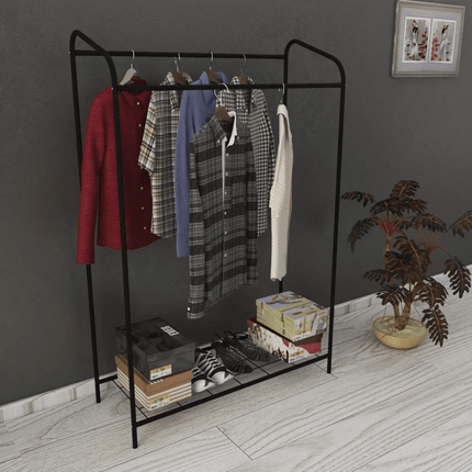 KAIA Design Kledingrek Double - 140x104x40 CM - Zwart - Seprio