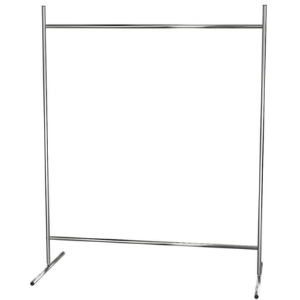 KAIA Design Kledingrek Square - 127x104x50 CM - Zilver - Seprio