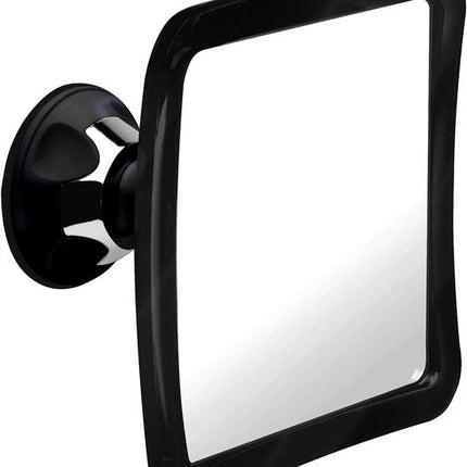 KAIA - Douchespiegel - Douche Spiegel Anti - condens met Zuignap - Scheerspiegel - Fogless Shower Mirror - Zwart - Vierkant - Seprio