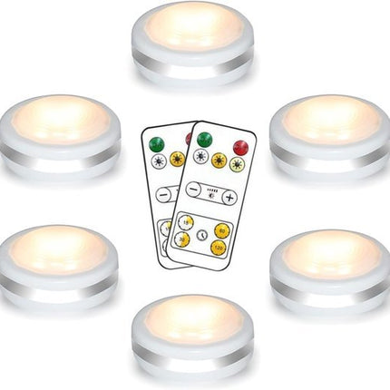 KAIA - Kastverlichting met Bewegingssensor - Draadloze Ledlamp - Onderbouw LED Lamp op Batterij - 6 Stuks - Warm Wit - Seprio