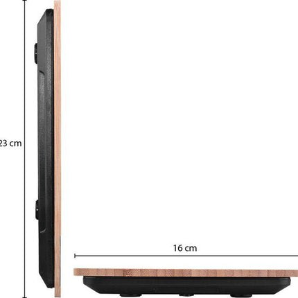 Keukenweegschaal Bamboe - Digitale Precisie Weegschaal - TipTouch Toetsen - tot 5000 Gram - Bruin - Seprio