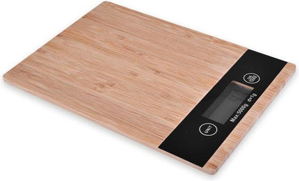 Keukenweegschaal Bamboe - Digitale Precisie Weegschaal - TipTouch Toetsen - tot 5000 Gram - Bruin - Seprio