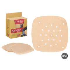 Kinvara - 50 Stuks Airfryer Bakpapier Vellen - Vierkant - Geschikt voor XL & XXL Airfryers - Universeel - Seprio
