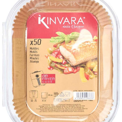 Kinvara - Airfryer Bakpapier - Airfryer Accessoires - 50 Stuks - Geschikt voor Airfryer XL en XXL - Bakpapier - 26 cm - Veilig - Seprio