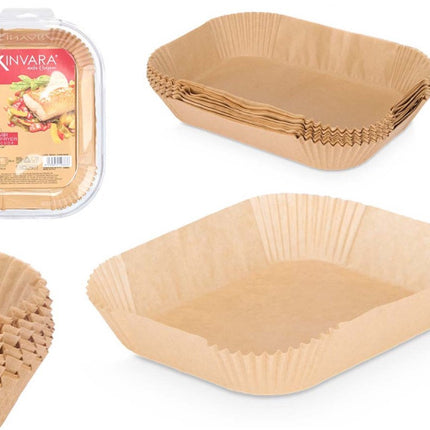 Kinvara - Airfryer Bakpapier - Airfryer Accessoires - 50 Stuks - Geschikt voor Airfryer XL en XXL - Bakpapier - 26 cm - Veilig - Seprio