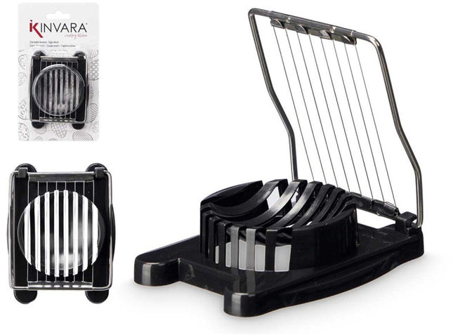 Kinvara - Ei Snijder - Eiersnijder - RVS Draad - Zwart - Met Grip - Anti - Slip - Seprio