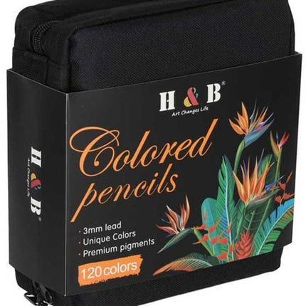Kleurpotloden Set 120 Stuks - Professionele Tekenset in Luxe Ritscase - HB Potloden met Intense Pigmenten - Inclusief Gum en Puntenslijper - Voor Volwassenen en Kinderen - Schetsen Kleuren en Illustreren - Seprio