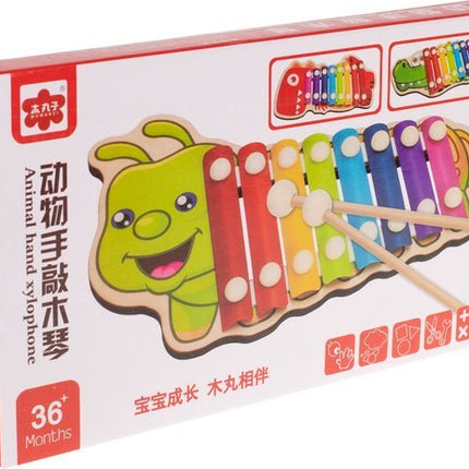 Kleurrijke houten dulcimer voor kinderen krokodil - Seprio