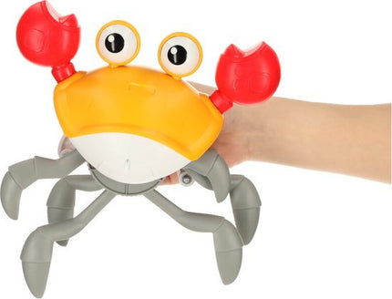Kruipende En Dansende Krab Muzikaal Speelgoed Met Geluid - Interactief En Educatief Speelgoed Voor Kinderen En Baby's - Baby speelgoed - Sensorisch Speelgoed - Oplaadbare 3,7V Batterij - Oranje - Seprio