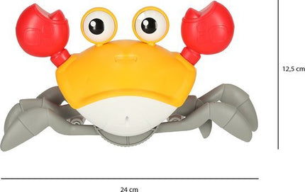 Kruipende En Dansende Krab Muzikaal Speelgoed Met Geluid - Interactief En Educatief Speelgoed Voor Kinderen En Baby's - Baby speelgoed - Sensorisch Speelgoed - Oplaadbare 3,7V Batterij - Oranje - Seprio