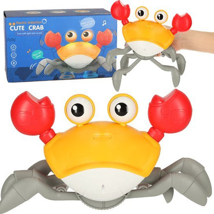 Kruipende En Dansende Krab Muzikaal Speelgoed Met Geluid - Interactief En Educatief Speelgoed Voor Kinderen En Baby's - Baby speelgoed - Sensorisch Speelgoed - Oplaadbare 3,7V Batterij - Oranje - Seprio