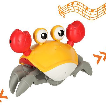 Kruipende En Dansende Krab Muzikaal Speelgoed Met Geluid - Interactief En Educatief Speelgoed Voor Kinderen En Baby's - Baby speelgoed - Sensorisch Speelgoed - Oplaadbare 3,7V Batterij - Oranje - Seprio