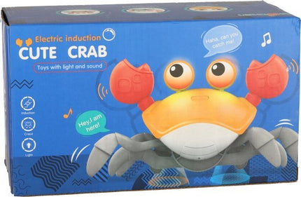 Kruipende En Dansende Krab Muzikaal Speelgoed Met Geluid - Interactief En Educatief Speelgoed Voor Kinderen En Baby's - Baby speelgoed - Sensorisch Speelgoed - Oplaadbare 3,7V Batterij - Oranje - Seprio