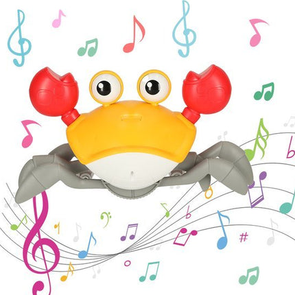 Kruipende En Dansende Krab Muzikaal Speelgoed Met Geluid - Interactief En Educatief Speelgoed Voor Kinderen En Baby's - Baby speelgoed - Sensorisch Speelgoed - Oplaadbare 3,7V Batterij - Oranje - Seprio