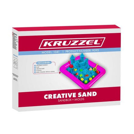 Kruzzel - Creatieve Zandset - Magisch Blauw Zand - Zandbak en Vormpjes - 2 KG - Magic Sand - Seprio