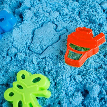 Kruzzel - Creatieve Zandset - Magisch Blauw Zand - Zandbak en Vormpjes - 2 KG - Magic Sand - Seprio