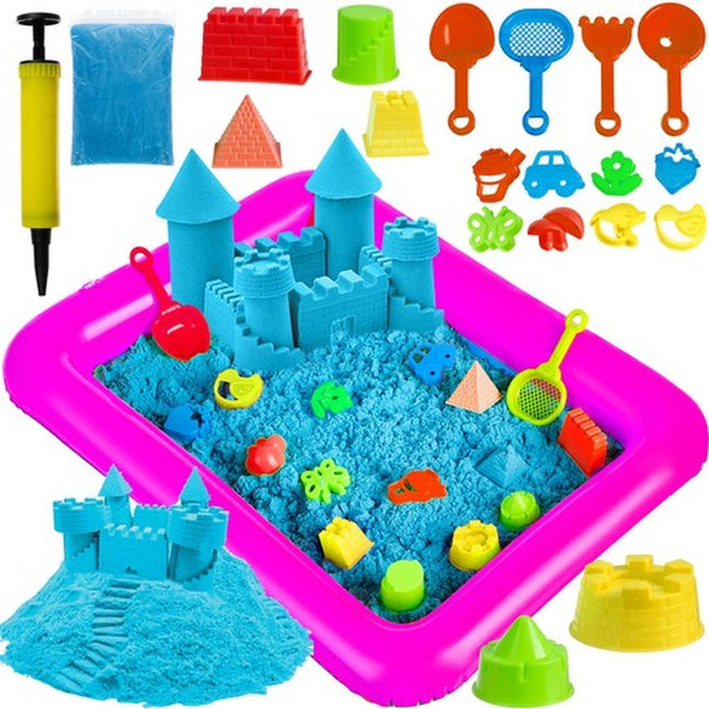 Kruzzel Magic Sand, 1 KG - Zand voor Binnenhuis met Accessoires - Seprio